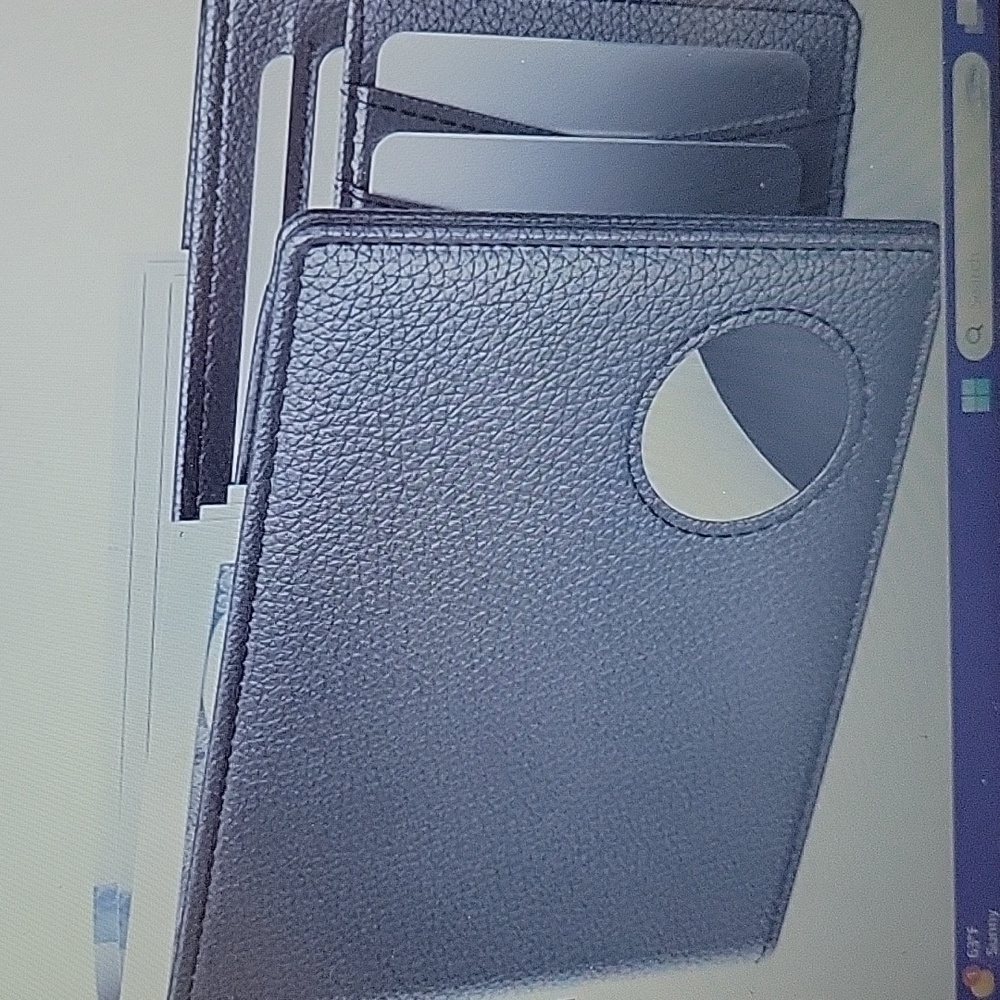 Typecase men's slim black too grain leather bifold wallet AirTag RFID Block…NEW